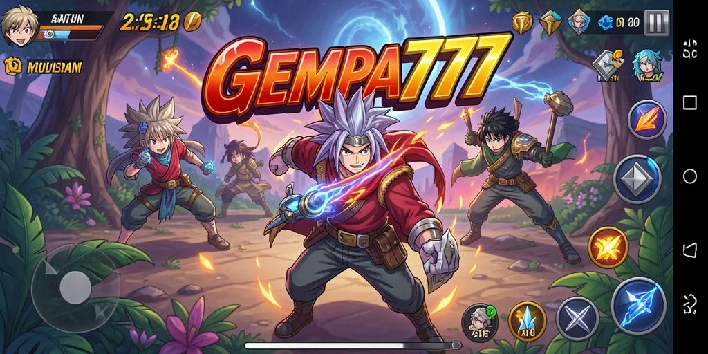 Tangkapan layar permainan <strong>GEMPA777</strong> menampilkan karakter Anime yang menawan.