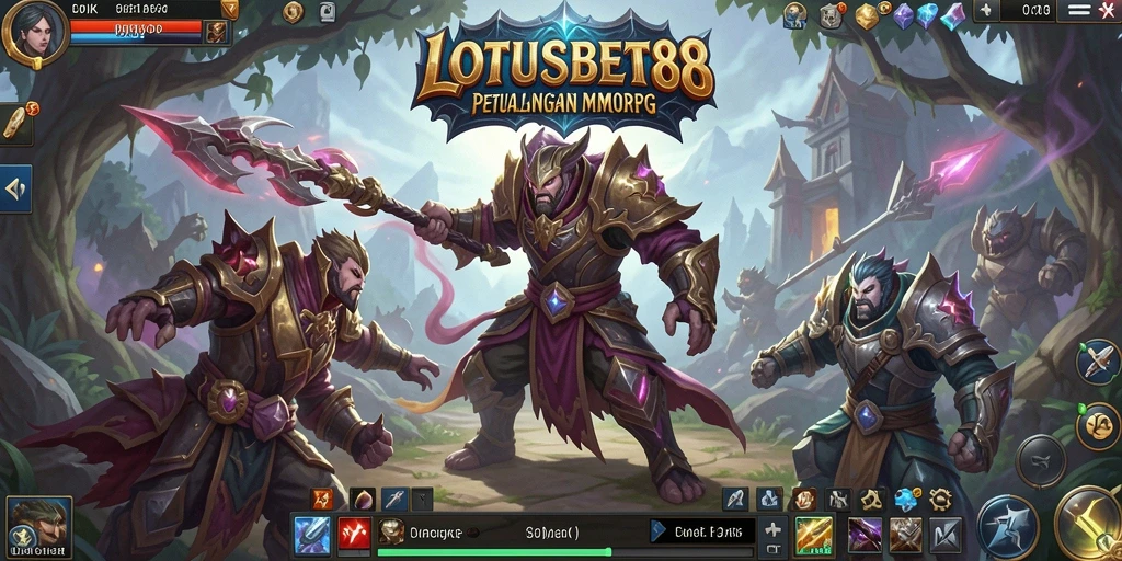 Tangkapan layar LOTUSBET88 memperlihatkan aksi seru dalam permainan MMORPG.