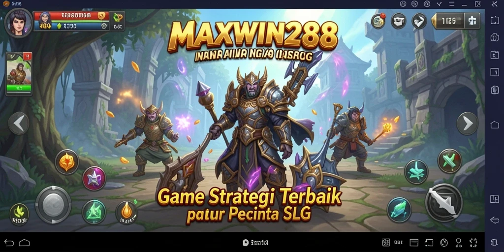 Tangkapan layar gameplay menunjukkan pertempuran strategis di MAXWIN288.