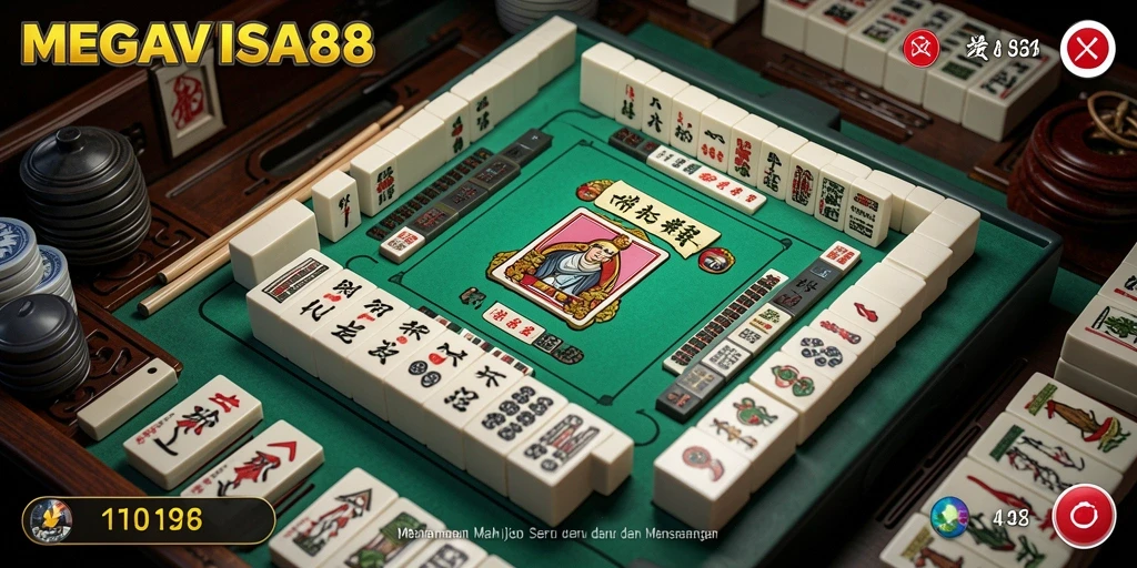 Gambaran visual permainan Mahjong di MEGAVISA88 yang menarik.